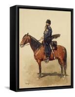 Russian Guard Cossack on Horseback, Ataman Regiment, 1884-Edouard Pinel-Framed Stretched Canvas