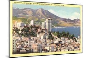 Russian Hill, Mt. Tamalpais-null-Mounted Art Print