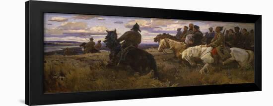 Russian Horsemen in the Steppe, 1957-V.V. Schatalin-Framed Giclee Print