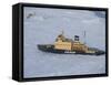 Russian Icebreaker, Seen from Helicopter Flight, Antarctica-Thorsten Milse-Framed Stretched Canvas