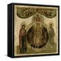 Russian Icon of Sophia, the Holy Wisdom, Enthroned in the Form of a Fiery Winged Angel, Moscow…-null-Framed Stretched Canvas