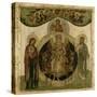 Russian Icon of Sophia, the Holy Wisdom, Enthroned in the Form of a Fiery Winged Angel, Moscow…-null-Stretched Canvas