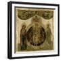 Russian Icon of Sophia, the Holy Wisdom, Enthroned in the Form of a Fiery Winged Angel, Moscow…-null-Framed Giclee Print