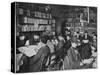 Russian Immigrants in London Library-null-Stretched Canvas