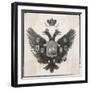 Russian Imperial Double-Headed Eagle-Pannempker-Framed Art Print