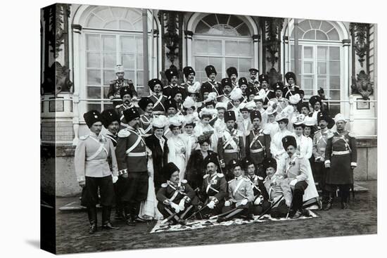 Russian Imperial Family Outside the Catherine Palace, Tsarskoye Selo, Russia, Early 20th Century-K von Hahn-Stretched Canvas