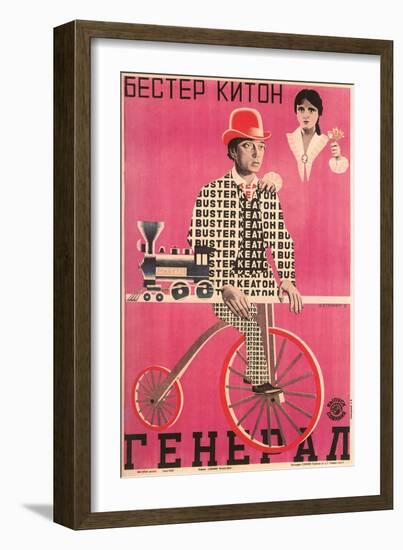 Russian Keaton Film Poster-null-Framed Premium Giclee Print