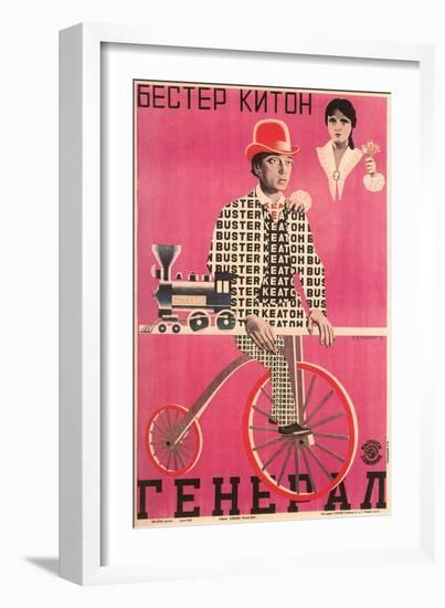 Russian Keaton Film Poster-null-Framed Premium Giclee Print