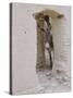 Russian Look of the Land Essay: Donkey Peering Out of Doorway at Merv-Howard Sochurek-Stretched Canvas
