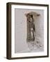 Russian Look of the Land Essay: Donkey Peering Out of Doorway at Merv-Howard Sochurek-Framed Photographic Print