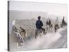 Russian Look of the Land Essay: Donkeys Carring Moslem Peasants on Dusty Road-Howard Sochurek-Stretched Canvas