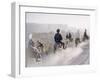 Russian Look of the Land Essay: Donkeys Carring Moslem Peasants on Dusty Road-Howard Sochurek-Framed Photographic Print