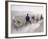 Russian Look of the Land Essay: Donkeys Carring Moslem Peasants on Dusty Road-Howard Sochurek-Framed Photographic Print