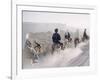 Russian Look of the Land Essay: Donkeys Carring Moslem Peasants on Dusty Road-Howard Sochurek-Framed Photographic Print