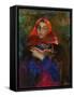 Russian Maiden in a Red Headscarf-Filipp Andreyevich Malyavin-Framed Stretched Canvas