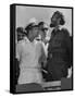 Russian Major Yuri A. Gagarin and Cuban President Fidel Castro, During July 26th Celebrations-null-Framed Stretched Canvas