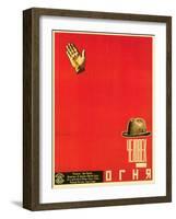 Russian Man of Fire Film Poster-null-Framed Art Print