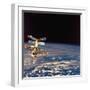 Russian Mir Space Station Seen from Aft Flight Deck of US Space Shuttle Atlantis During Docking-null-Framed Photographic Print