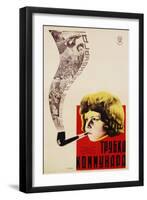 Russian Movie Poster Depicting a Child Smoking a Pipe-null-Framed Giclee Print