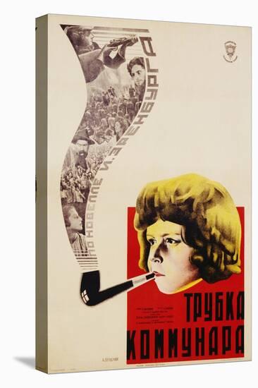 Russian Movie Poster Depicting a Child Smoking a Pipe-null-Stretched Canvas