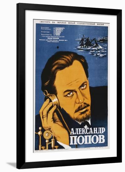 Russian Movie Poster Depicting Aleksandr Popov-null-Framed Giclee Print