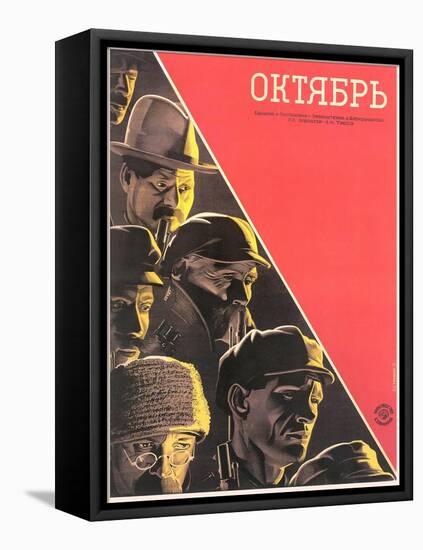 Russian October Film Poster-null-Framed Stretched Canvas