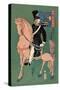 Russian Officer on White Horse-null-Stretched Canvas