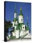 Russian Orthodox Church with Green Painted Panels on Roof and Spires, Parnu, Estonia, Baltic States-Simanor Eitan-Stretched Canvas