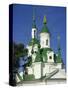 Russian Orthodox Church with Green Painted Panels on Roof and Spires, Parnu, Estonia, Baltic States-Simanor Eitan-Stretched Canvas