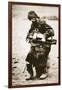 Russian Peasant Playing Hurdy Gurdy, C.1880S (Sepia Photo)-Russian Photographer-Framed Giclee Print