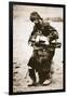 Russian Peasant Playing Hurdy Gurdy, C.1880S (Sepia Photo)-Russian Photographer-Framed Giclee Print