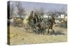 Russian Peasants Leaving a Horse Fair-Alfred von Kowalski-Wierusz-Stretched Canvas