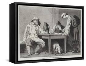 Russian Peasants Playing at Dice-null-Framed Stretched Canvas