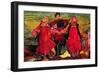 Russian Peasants Singing-Filipp Andreevic Maljavin-Framed Giclee Print