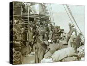 Russian pilgrims to Jerusalem aboard vessel in Beirut harbour, 1903-Carlton Harlow Graves-Stretched Canvas