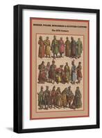 Russian, Polish, Hungarian and Scottish Costume the XVI Century-Friedrich Hottenroth-Framed Art Print
