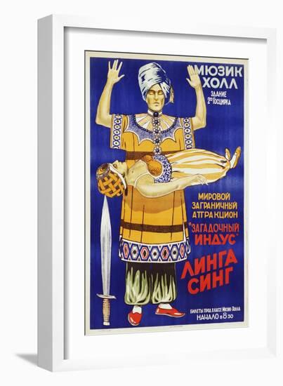 Russian Poster for Mysterious Hindu Linga Sing-null-Framed Giclee Print