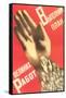 Russian Poster with Hands-null-Framed Stretched Canvas