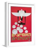 Russian Poster with Parachutes-null-Framed Giclee Print