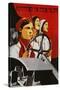 Russian Poster Worker Women-null-Stretched Canvas