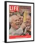 Russian Premier Nikita Khrushchev Holding Up Ear of Corn During Tour of US, October 5, 1959-Hank Walker-Framed Photographic Print