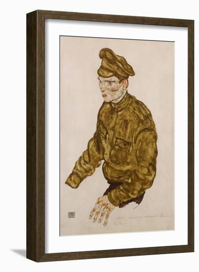 Russian Prisioner of War-Egon Schiele-Framed Giclee Print