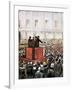 Russian Revolution (1917). Rally by Lenin and Leon Trotsky in St. Petersburg-null-Framed Giclee Print