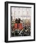 Russian Revolution (1917). Rally by Lenin and Leon Trotsky in St. Petersburg-null-Framed Giclee Print