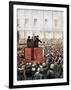 Russian Revolution (1917). Rally by Lenin and Leon Trotsky in St. Petersburg-null-Framed Giclee Print