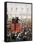Russian Revolution (1917). Rally by Lenin and Leon Trotsky in St. Petersburg-null-Framed Stretched Canvas