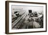 Russian Revolution, period of civil war: destruction of a railway track in 1918 (photo)-null-Framed Giclee Print