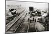 Russian Revolution, period of civil war: destruction of a railway track in 1918 (photo)-null-Mounted Giclee Print