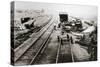 Russian Revolution, period of civil war: destruction of a railway track in 1918 (photo)-null-Stretched Canvas