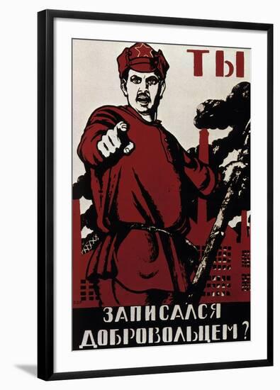 Russian Revolutionary Posters of 1918-null-Framed Premium Photographic Print
